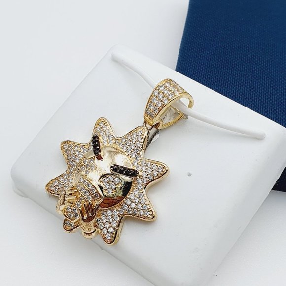"14K Gold Plated Cubic Zircon Pendant, INUS1BR227 - Picture 4 of 9